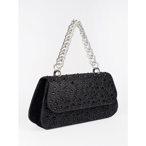 Shelvt Black small sequin bag with silver handle Cijene
