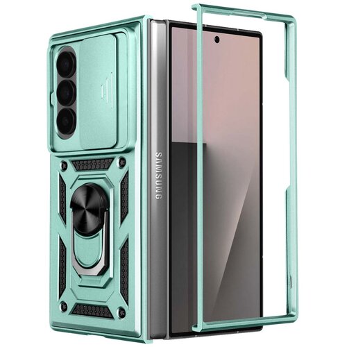 AVIZAR Ohišje za Samsung Galaxy Z Fold 7 z držalom za prstan in pokrovom kamere, Svetlo zelena, (5000012855) Cene