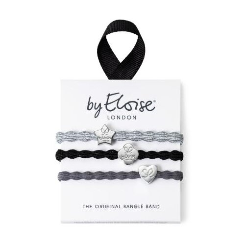 By Eloise London Bangle Set Stylish Silver elastika za lase Slike
