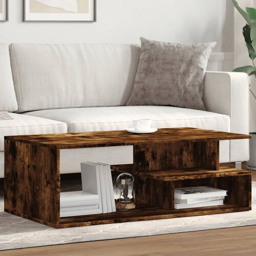 The Living Store Klubska mizica dimljeni hrast 102x55x35 cm inženirski les - Klubska Mizica, (21575100) Slike