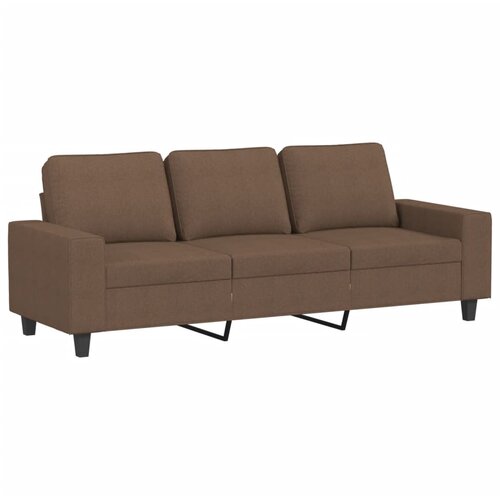  3-dijelni set sofa s jastucima smeđi od tkanine Slike