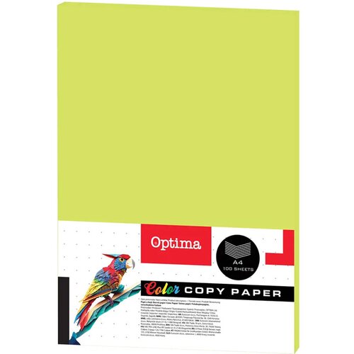 Optima Barvni fotokopirni papir A4, fluorescentno zelena, 100 listov Cene