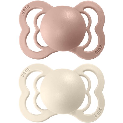 Bibs Supreme Natural Rubber Size 1: 0+ months duda Ivory / Blush 2 kos Cene