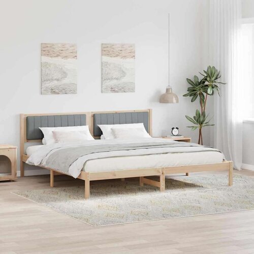  Konstrukcija postelje z vzglavjem Svetlo siva 200 x 200 cm, (5000084726) Cene