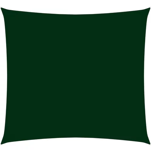 vidaXL Senčno jadro oksford blago kvadratno 5x5 m temno zeleno