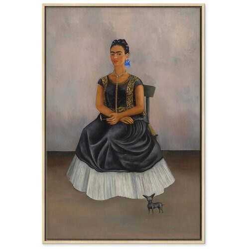  Slika - Frida Kahlo &amp;ndash; Itzcuintli Dog with Me 40x60 U prirodnom drvenom okviru Slike