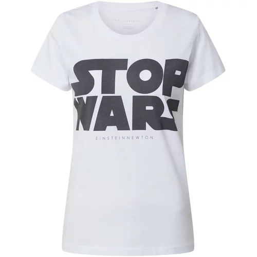 EINSTEIN & NEWTON Majica 'Stop Wars' črna / bela
