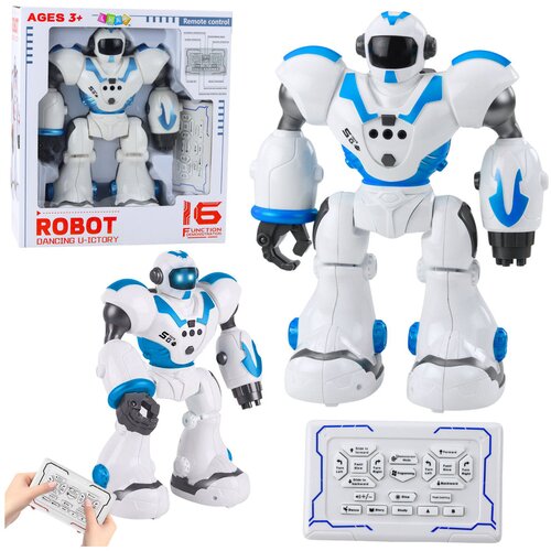  Interactive Remote Controlled Robot RC 16 Functions Lights Sounds Blue Cene