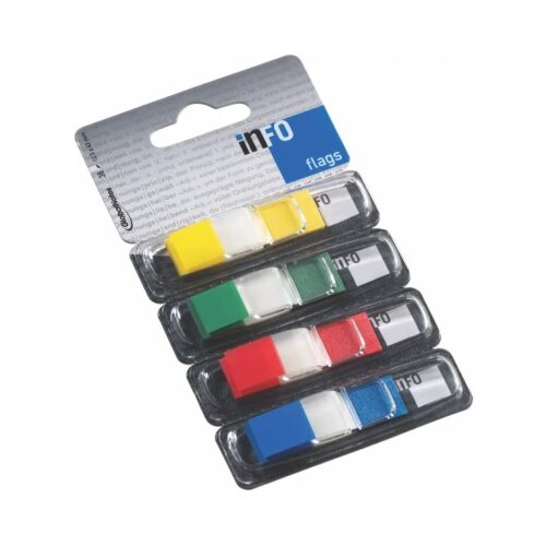  Page marker INFO FLAGS 4x12,5x43 mm, 4x36l transparent +4 boje Info Notes sortirano 06PM35 Cene