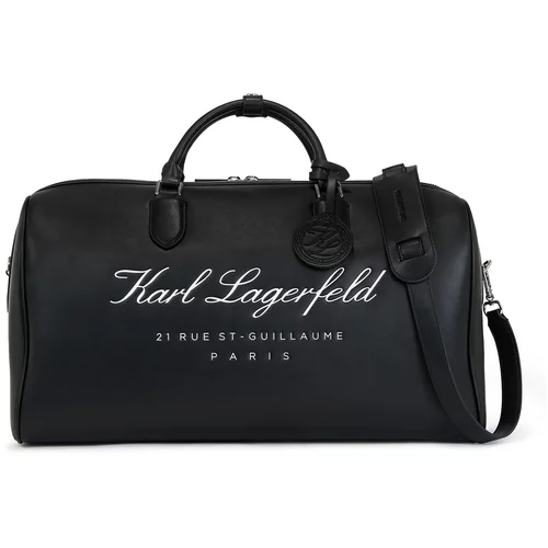 Karl Lagerfeld Potovalka za konec tedna 'Hotel' črna / bela