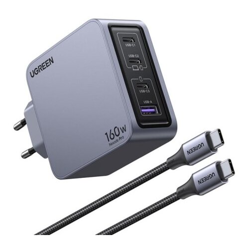 Ugreen Nexode Pro 160W 4-Portni GaN USB punjač s priloženim 1,5M 240W USB-C punjačkim kablom Cene