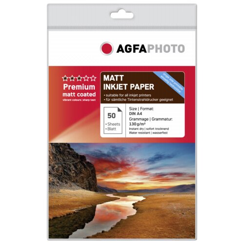 Agfaphoto Premium Matt Coated 130 g A 4 50 Sheets Slike