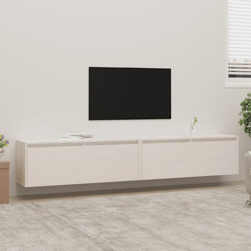 vidaXL Zidni ormarići 2 kom bijeli 100 x 30 x 35 cm masivna borovina Cijene