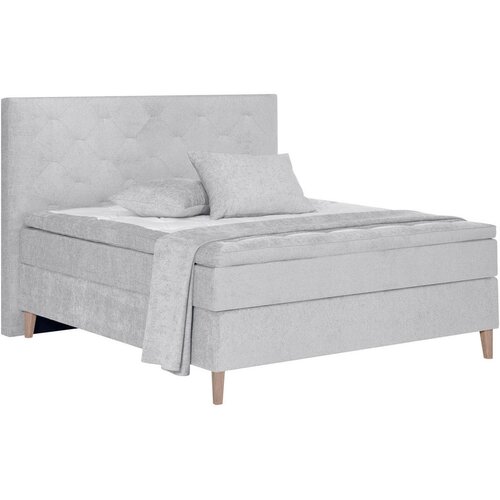 Welnova POSTELJA BOXSPRING 180 cm x 200 cm , tekstil svetlo siva Cene