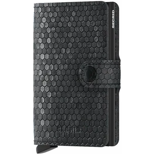 Secrid Usnjena denarnica Miniwallet Hexagon Black črna barva