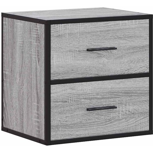  Zidni noćni ormarići 2 kom Sivi Sonoma 40x31x39,5 cm Siva Slike