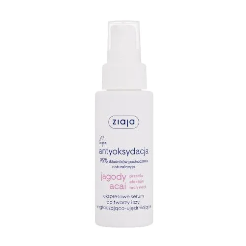 Ziaja Acai Berry Antioxidation Express Face And Neck Serum antioksidantni serum za učvrstitev in glajenje kože 50 ml za ženske