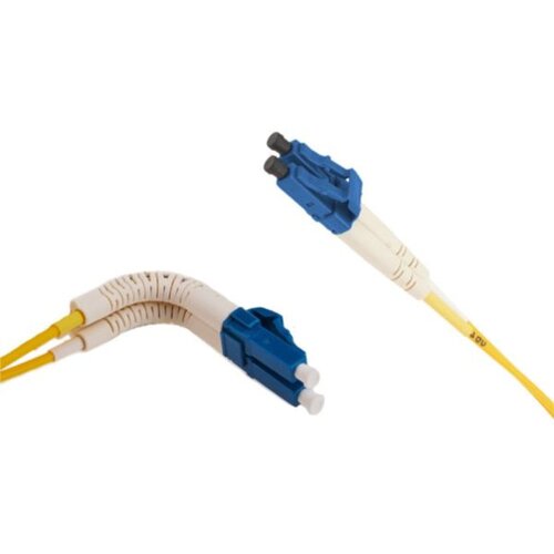  NFO Patch cord, LC UPC-LC UPC, Singlemode 9 125, G.657A2, Duplex, 90 degree, 0,5m Slike