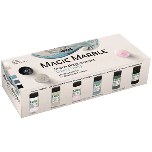 Kreul Magic Marble Set boja za mramoriranje Chalky Living Colours 6 x 20 ml