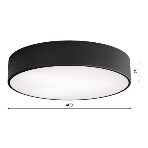  plafonsko svetlo sa senzorom cleo 3xE27/24W/230V, prečnik 40 cm, crna Slike