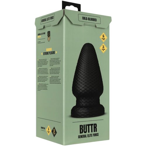 BUTTR Cold Blooded - veliki analni dildo (crni) Slike