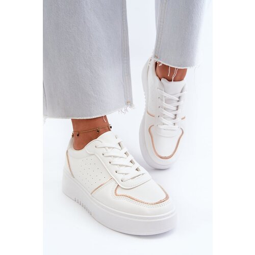 Kesi Women's Platform Sneakers White Tessama Cene