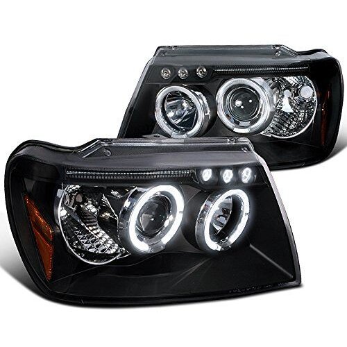Oem Kristalni farovi Led Angel Eyes Jeep Grand Cherokee WJ (99-05), Crni Cene