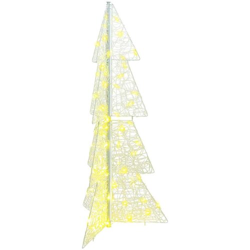 vidaXL Božično drevo med 100 LED Toplo bela 120 cm Akril Cene