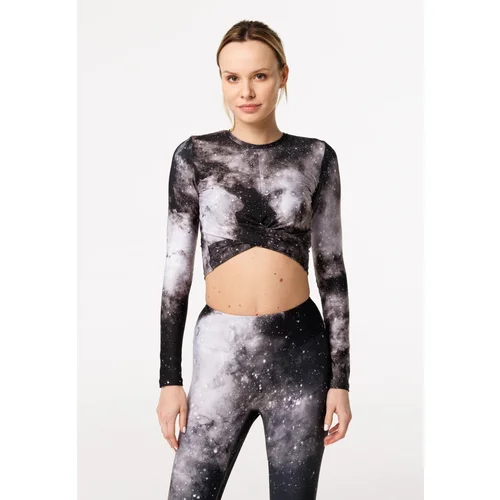 Bittersweet Paris Woman's Dark Nebula Gaia Longsleeve Top GLT-C-Print BSP1164