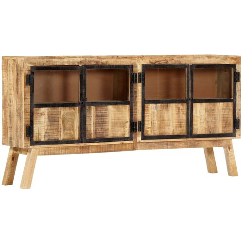 vidaXL Komoda smeđe-crna 160x30x80 cm od masivnog grubog drva manga Cijene