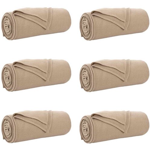  Pokrivači za bacanje 6 pcs Kamel 200 x 150 cm Runo Slike