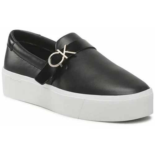 Calvin Klein Slip On cipele crna / srebro