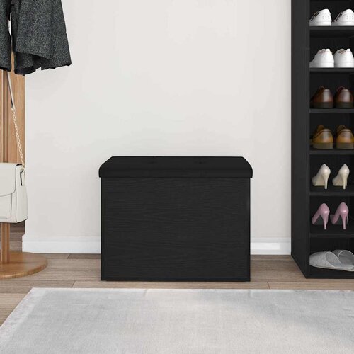  Klupa za pohranu Crni hrast 62 x 42 x 45 cm Konstruirano drvo Slike