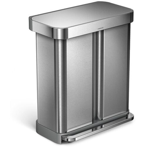 Simplehuman Kanta za otpatke od nehrđajućeg čelika s pedalom 58 l - Slike