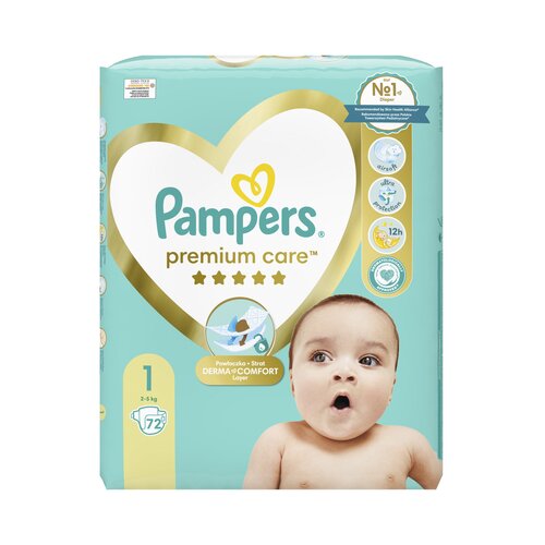 Pampers Premium Care Size 1 plenice za enkratno uporabo 2-5 kg 72 kos Cene