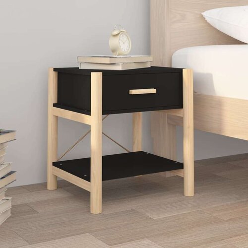 VidaXL Noćni ormarići 2 kom crni 42 x 38 x 45 cm od konstruiranog drva Slike