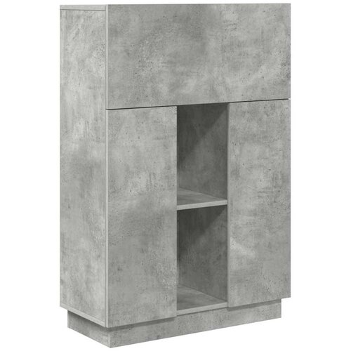 vidaXL Deska s polico Siva 71,5 x 31,5 x 106,5 cm Konstruiran les, (5000044890) Cene
