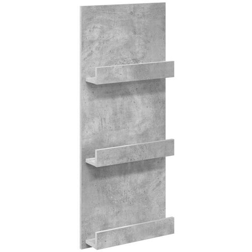  Polica za časopise s policom Betonski sivi 51 x 11 x 102 cm Slike
