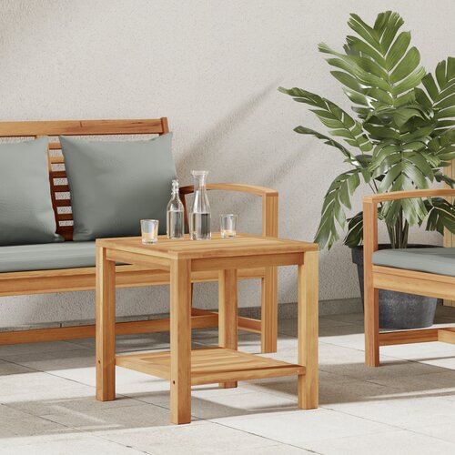 VidaXL Klubska miza Rjava 45 x 45 x 45 cm Trden tikov les Slike