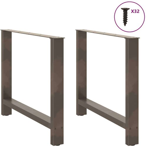  Noge za blagovaonski stol Prirodni čelik 2 kom 100 x (72-73) cm Čelik - Prirodna 100 x (72-73) cm 2 1 Slike