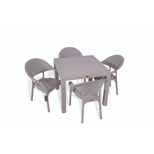  Bastenski set bambu 4 stolice i sto 90x90 capuccino Cene