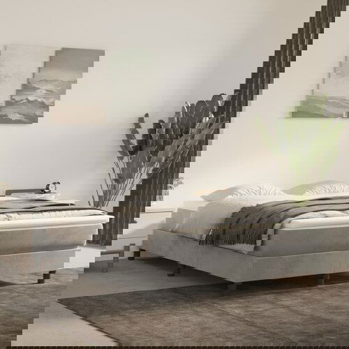 VidaXL Madrac s oprugama svjetlosivi 140x220x20 cm bar&amp;scaron;unasti Slike