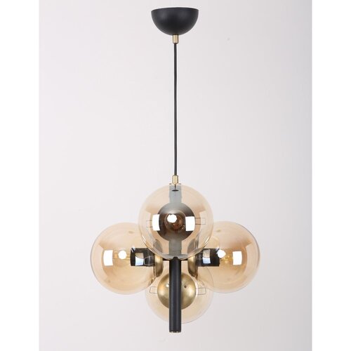 Squid Lighting Crna viseća svjetiljka sa staklenim sjenilom ø 35 cm Forte – Cijene