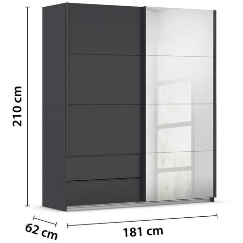 Premium Living Omara Z Drsnimi Vrati Elara, Temno Siva Slike
