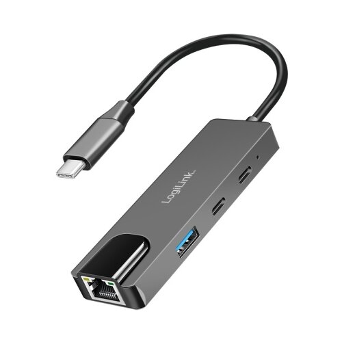 Logilink Type C HUB, 1 x 2.5 Gb LAN, 1x USB-A 3.0, 2 x USB Type C 2.0 ( 5814 ) Slike