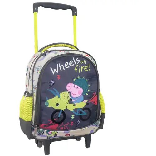Luna peppa pig wheels on fire kotrljajući ruksak za vrtić 27x10x31cm Cijene