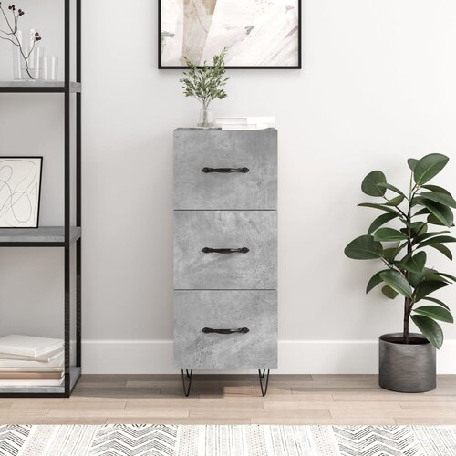  Komoda siva boja betona 34,5x34x90 cm od konstruiranog drva Slike