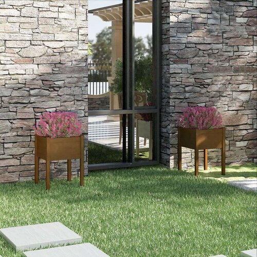 vidaXL vrtne sadilice 2 kom boja meda 50 x 50 x 70 cm masivna borovina Cijene