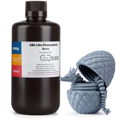 Elegoo ABS-Like 1.0 Resin 1,000g Grey Cene