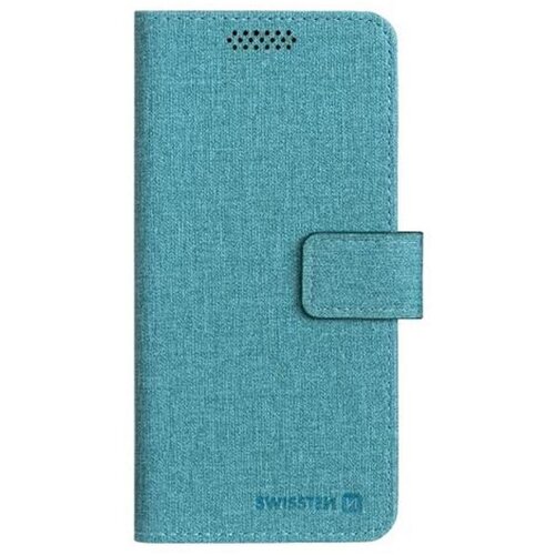Swissten preklopni etui za mobitel, veličina L, 148 x 71mm, tekstil, plava Slike